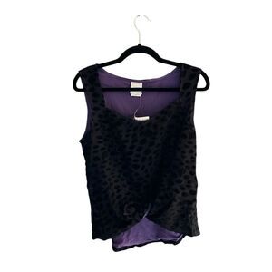 Disney Hot Topic ‎ Women's Purple Ursula Flocked Tank Top Size XL